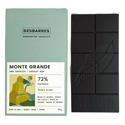 Desbarres Chocolate Monte Grande 72% Dark Chocolate Bar at The Candy Bar Toronto