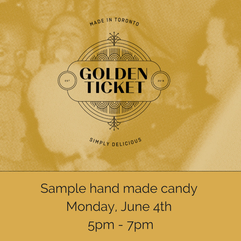 Sample Golden Ticket Candy at The Candy Bar