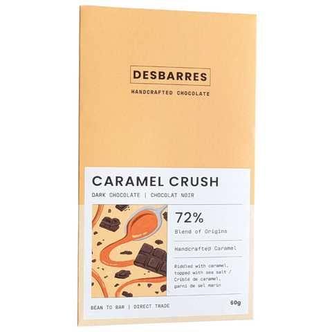 DesBarres Chocolate - Caramel Crush 72% Dark Chocolate Bar at The Candy Bar Toronto