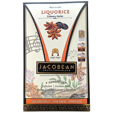 Jacobean Craft Chocolate   Liquorice 43% Coconut Milk Chocolate at The Candy Bar Toronto