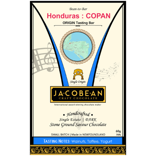 Jacobean Craft Chocolate - Honduras - Copan (DARK - 70%) at The Candy Bar Toronto