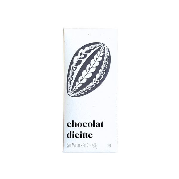 Chocolat Dicitte -San Martín, Perú 75% at The Candy Bar Toronto