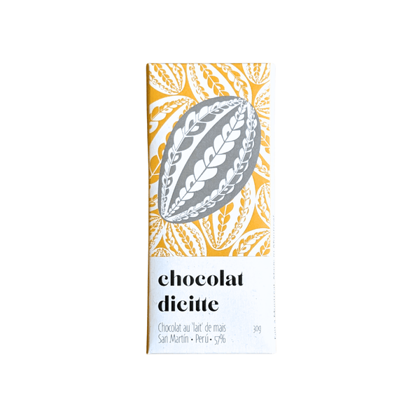 Chocolat Dicitte - Dark Chocolate with 55% Corn "Milk" at The Candy Bar Toronto