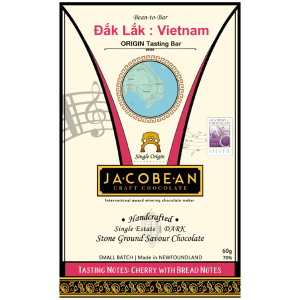 Jacobean Craft Chocolate - Vietnam - Đắk Lắk (DARK - 70%) at The Candy Bar Toronto