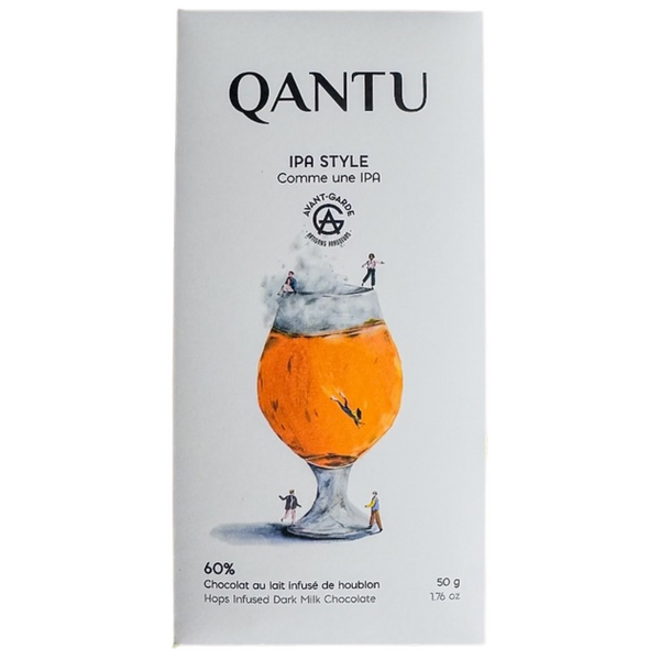 Qantu Chocolate - Like an IPA! Hops Infused Milk chocolate 60% Bar at The Candy Bar Toronto
