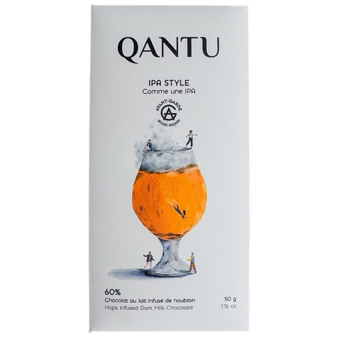 Qantu Chocolate - Like an IPA! Hops Infused Milk chocolate 60% Bar at The Candy Bar Toronto