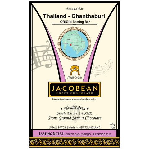 Jacobean Craft Chocolate - Thailand - Chanthaburi (DARK - 70%) at The Candy Bar Toronto