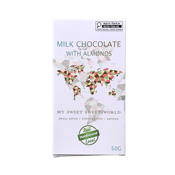 My Sweet Sweet World Milk Chocolate with Almonds Bar (Small)