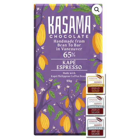 Kasama Chocolate 65% Kapé Espresso Bar at The Candy Bar Toronto