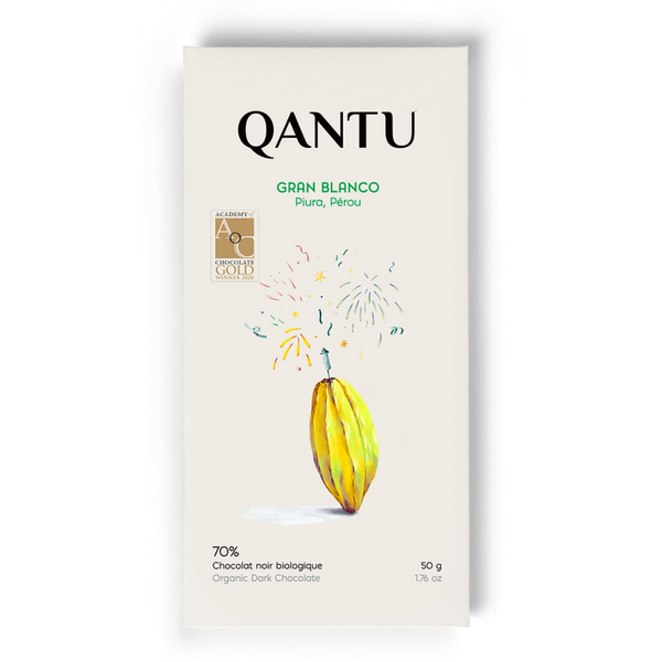 Qantu - Gran Blanco 70% Dark Chocolate Bar at The Candy Bar Toronto