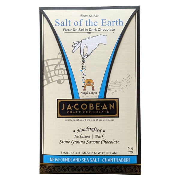 Jacobean Craft Chocolate   Salt of the Earth 70% Dark Chocolate Bar at The Candy Bar Toronto
