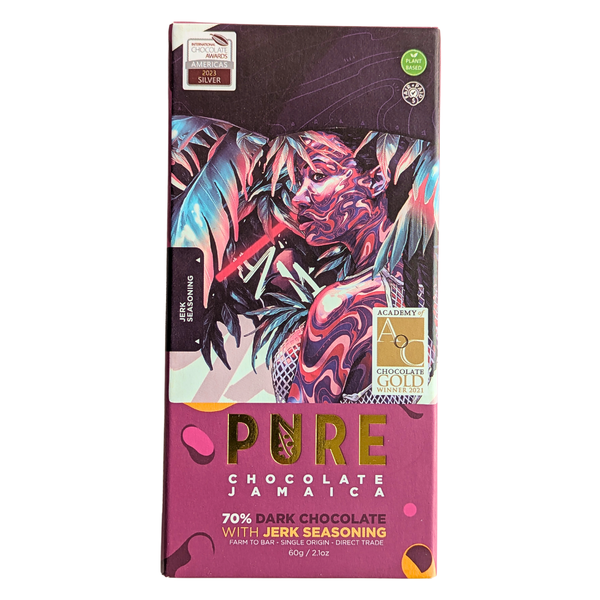 Pure Chocolate Jamaica - 70% Dark Chocolate with Jerk Seasoning Bar at The Candy Bar Toronto