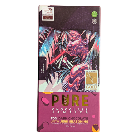 Pure Chocolate Jamaica - 70% Dark Chocolate with Jerk Seasoning Bar at The Candy Bar Toronto