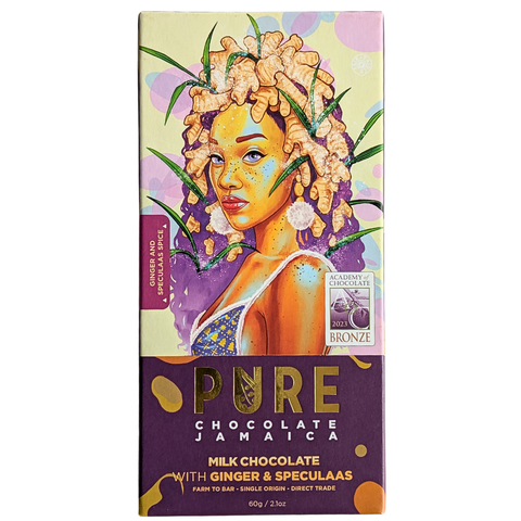 Pure Chocolate Jamaica - Milk Chocolate with Ginger & Speculaas Bar at The Candy Bar Toronto