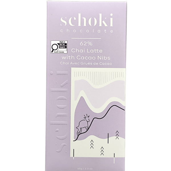 Schoki Chocolate -  62% Chai Latte with Cacao Nibs Bar at The Candy Bar Toronto