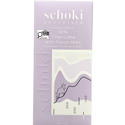Schoki Chocolate -  62% Chai Latte with Cacao Nibs Bar at The Candy Bar Toronto