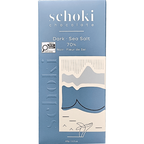Schoki Chocolate - 70% Dark Chocolate With Sea Salt Bar at The Candy Bar Toronto