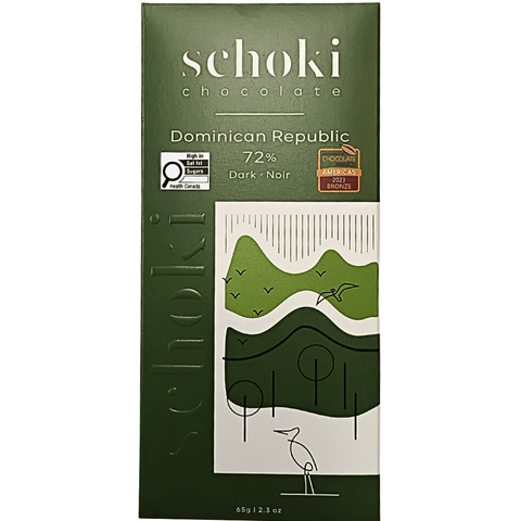 Schoki Chocolate - Dominican Republic 72% Dark Chocolate Bar at The Candy Bar Toronto