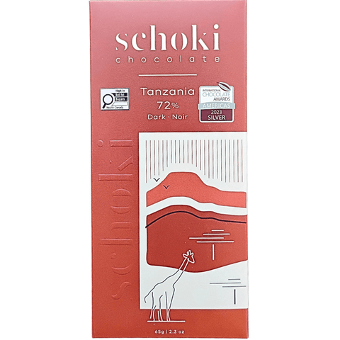 Schoki Chocolate -  Tanzania 72% Dark Chocolate Bar at The Candy Bar Toronto