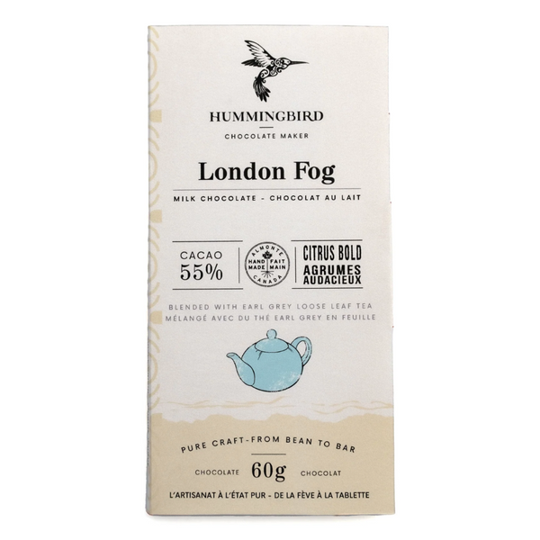 Hummingbird Chocolate London Fog 55% Milk Chocolate Bar at The Candy Bar Toronto