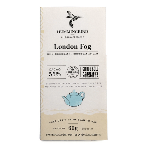 Hummingbird Chocolate London Fog 55% Milk Chocolate Bar at The Candy Bar Toronto