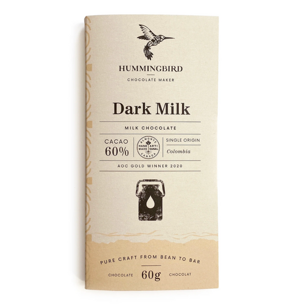 Hummingbird Chocolate 60% Dark Milk Chocolate Bar at The Candy Bar Toronto