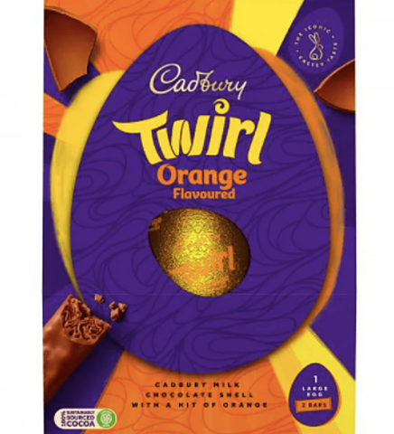 Cadbury Twirl Giant Easter Egg - Orange