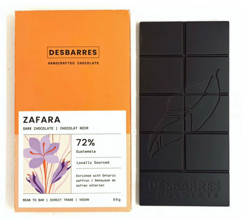 DesBarres Chocolate - Zafara 72% Dark Chocolate Bar at The Candy Bar Toronto