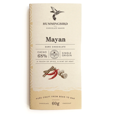 Hummingbird Chocolate - Mayan 68% Dark Chocolate Bar