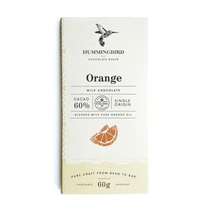 Hummingbird Chocolate - Orange 60% Milk Chocolate Bar