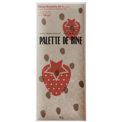 Palette de Bine Peru Marañón 60% Cacao Organic Strawberry Milk Chocolate at The Candy Bar Toronto