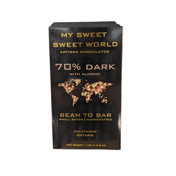 My Sweet Sweet World 70% Dark Almond at The Candy Bar Toronto