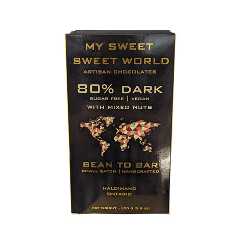 My Sweet Sweet World 80% Dark with Mixed Nuts at The Candy Bar Toronto