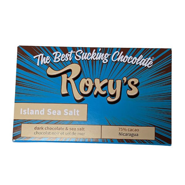 Roxy's Island Sea Salt 75% Dark Chocolate at The Candy Bar Toronto